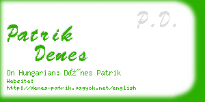 patrik denes business card